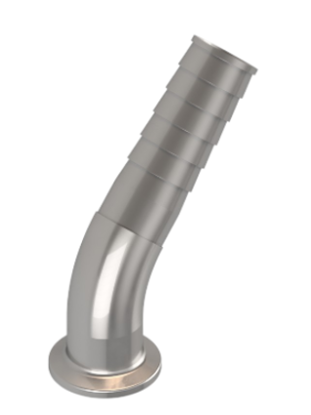 Afbeeldingen van Clamp DN20 - PEX DN20 45 Graden